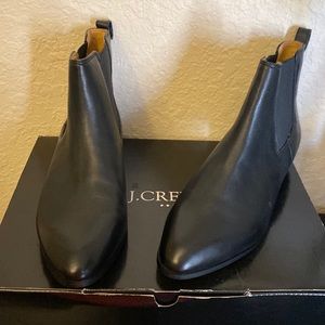 J.Crew Black leather ankle Chelsea boots size 6